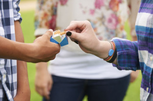 Group Of Teenagers Smoking