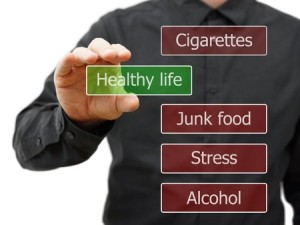 31672205 - man choosing healthy life option