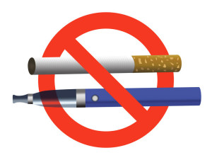 no smoking no vaping sign ban cigarette and electronic cigarette
